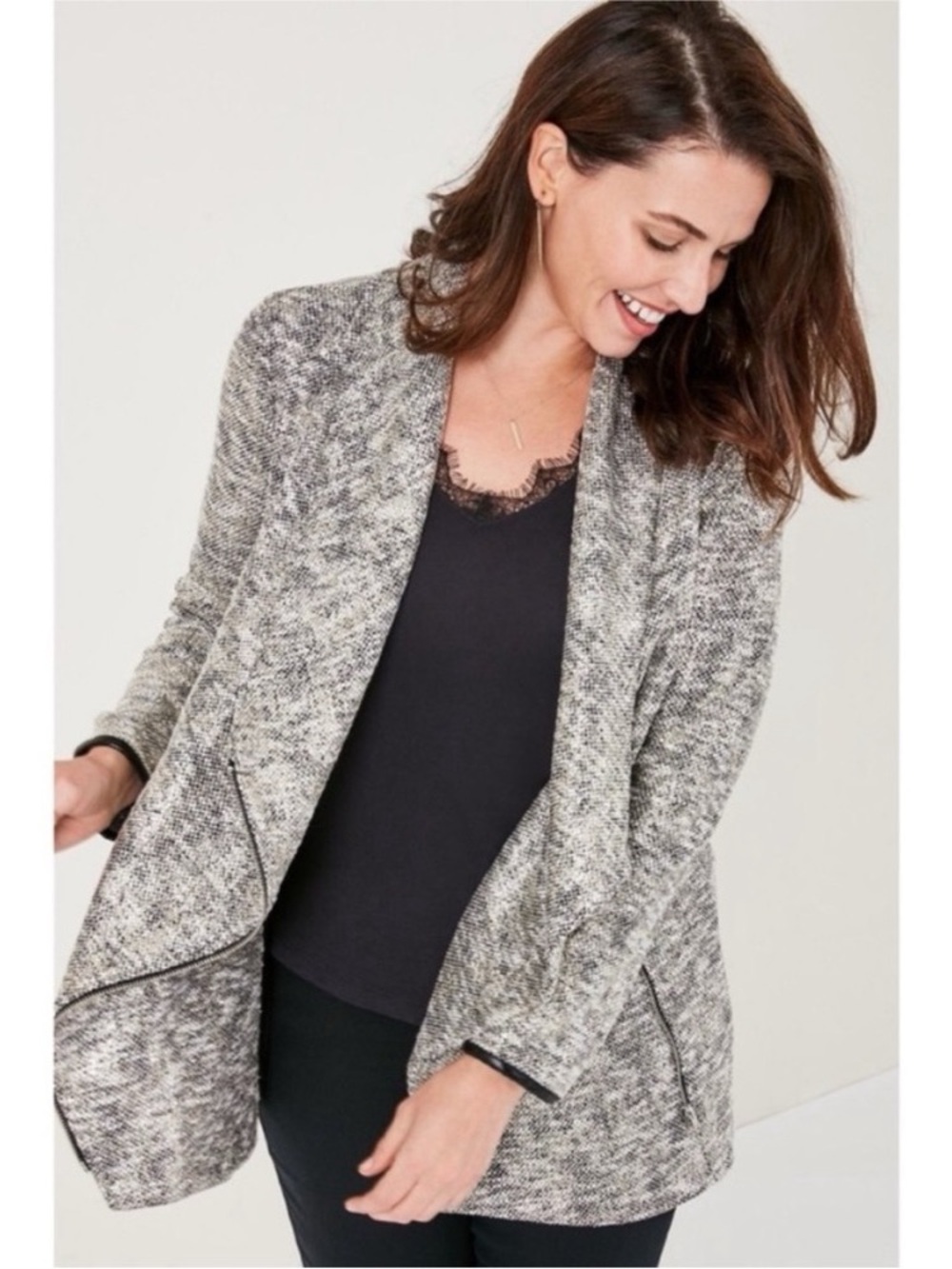 Stella & Dot Rebel Metallic Moto Jacket